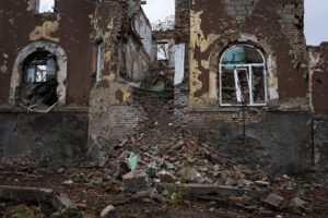Bombed building Mariupol