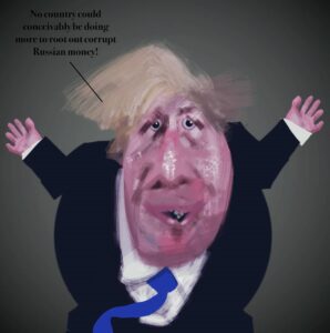 cartoon of Boris Johnson